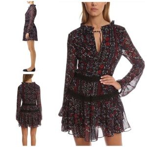 N / Nicholas Ditsy Floral Lace Drop-waist Dress 6​​​​​